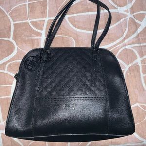 Black FAUX leather purse Guess